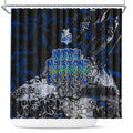 North Melbourne Kangaroos Shower Curtain Urban Graffiti Street Art - Bold Abstract Spray Paint