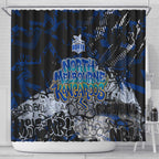 North Melbourne Kangaroos Shower Curtain Urban Graffiti Street Art - Bold Abstract Spray Paint