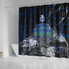 North Melbourne Kangaroos Shower Curtain Urban Graffiti Street Art - Bold Abstract Spray Paint