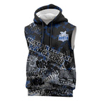 North Melbourne Kangaroos Sleeveless Hoodie Urban Graffiti Street Art - Bold Abstract Spray Paint