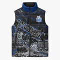 North Melbourne Kangaroos Sleeveless Puffer Jacket Urban Graffiti Street Art - Bold Abstract Spray Paint