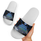 North Melbourne Kangaroos Slide Sandals Urban Graffiti Street Art - Bold Abstract Spray Paint