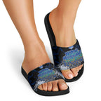 North Melbourne Kangaroos Slide Sandals Urban Graffiti Street Art - Bold Abstract Spray Paint