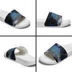 North Melbourne Kangaroos Slide Sandals Urban Graffiti Street Art - Bold Abstract Spray Paint