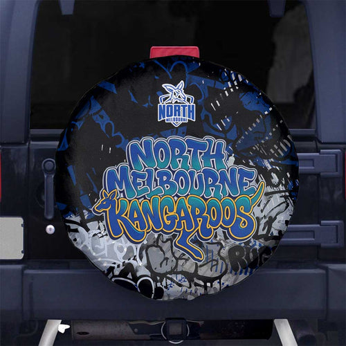 North Melbourne Kangaroos Spare Tire Cover Urban Graffiti Street Art - Bold Abstract Spray Paint