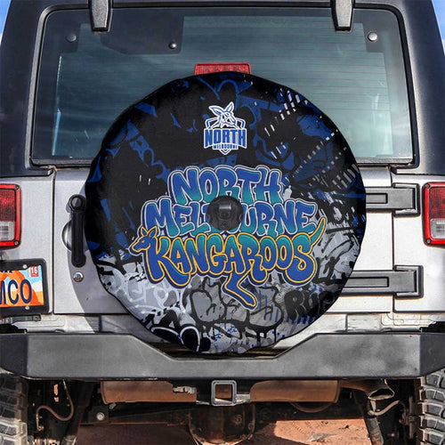 North Melbourne Kangaroos Spare Tire Cover Urban Graffiti Street Art - Bold Abstract Spray Paint