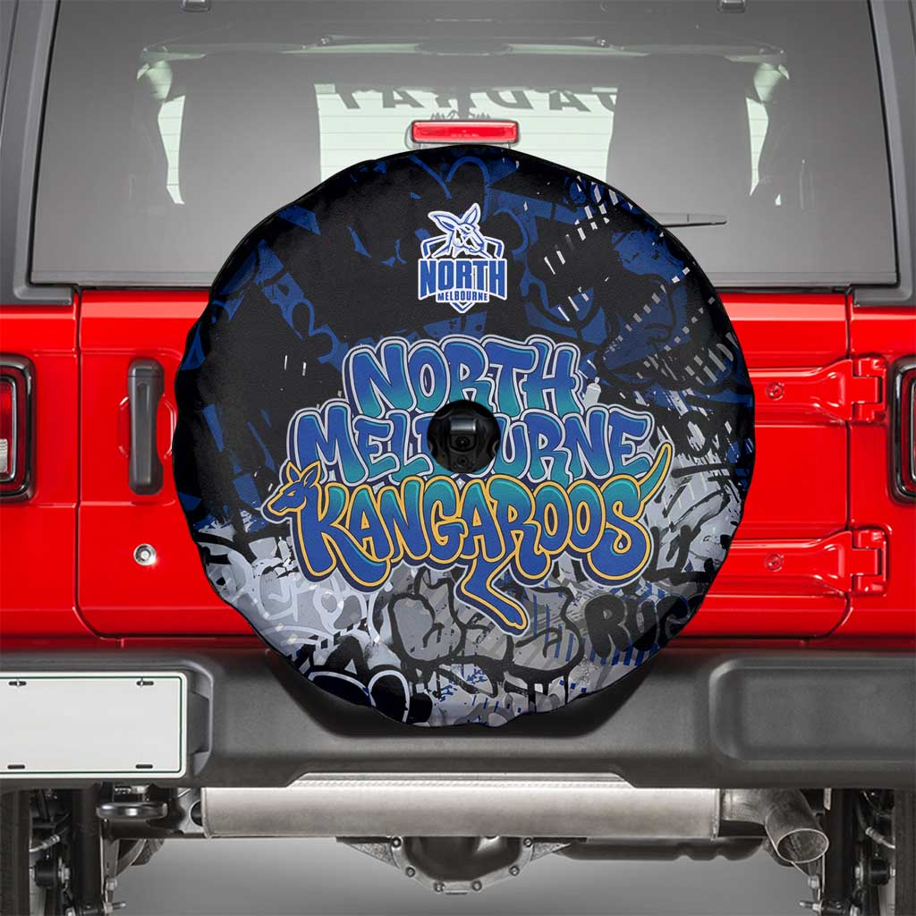North Melbourne Kangaroos Spare Tire Cover Urban Graffiti Street Art - Bold Abstract Spray Paint