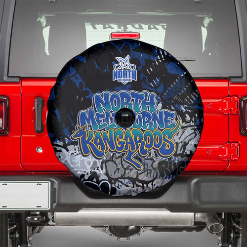 North Melbourne Kangaroos Spare Tire Cover Urban Graffiti Street Art - Bold Abstract Spray Paint