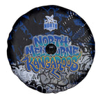 North Melbourne Kangaroos Spare Tire Cover Urban Graffiti Street Art - Bold Abstract Spray Paint