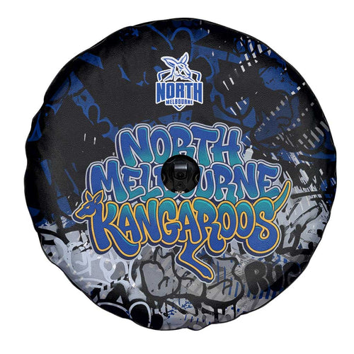 North Melbourne Kangaroos Spare Tire Cover Urban Graffiti Street Art - Bold Abstract Spray Paint