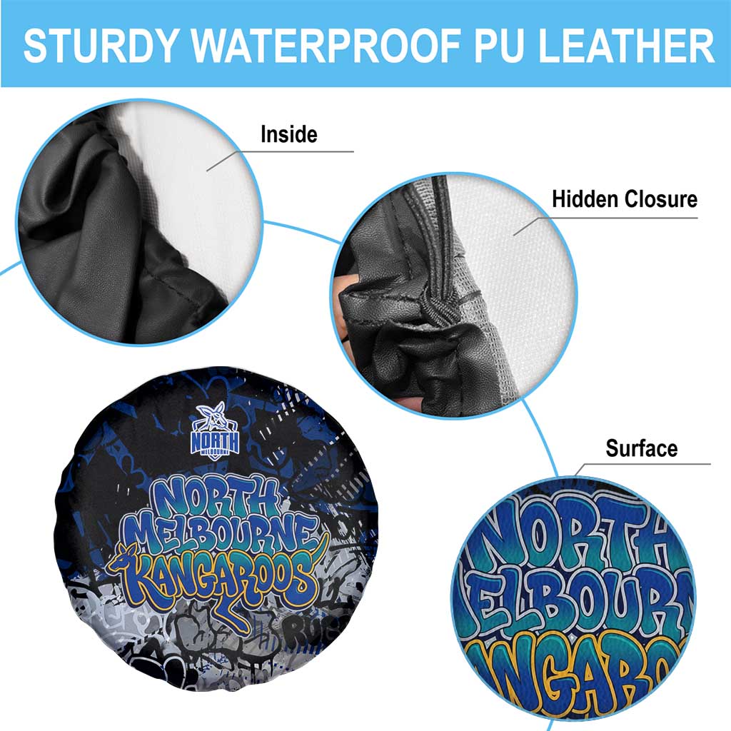 North Melbourne Kangaroos Spare Tire Cover Urban Graffiti Street Art - Bold Abstract Spray Paint