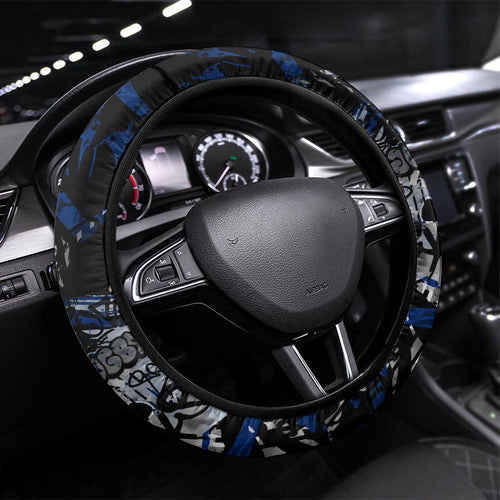 North Melbourne Kangaroos Steering Wheel Cover Urban Graffiti Street Art - Bold Abstract Spray Paint