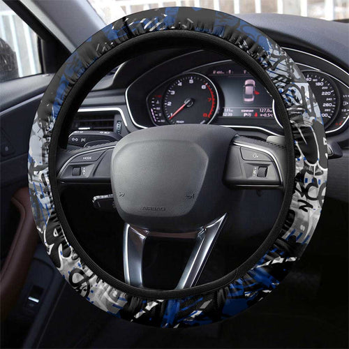 North Melbourne Kangaroos Steering Wheel Cover Urban Graffiti Street Art - Bold Abstract Spray Paint