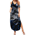 North Melbourne Kangaroos Summer Maxi Dress Urban Graffiti Street Art - Bold Abstract Spray Paint