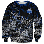 North Melbourne Kangaroos Sweatshirt Urban Graffiti Street Art - Bold Abstract Spray Paint