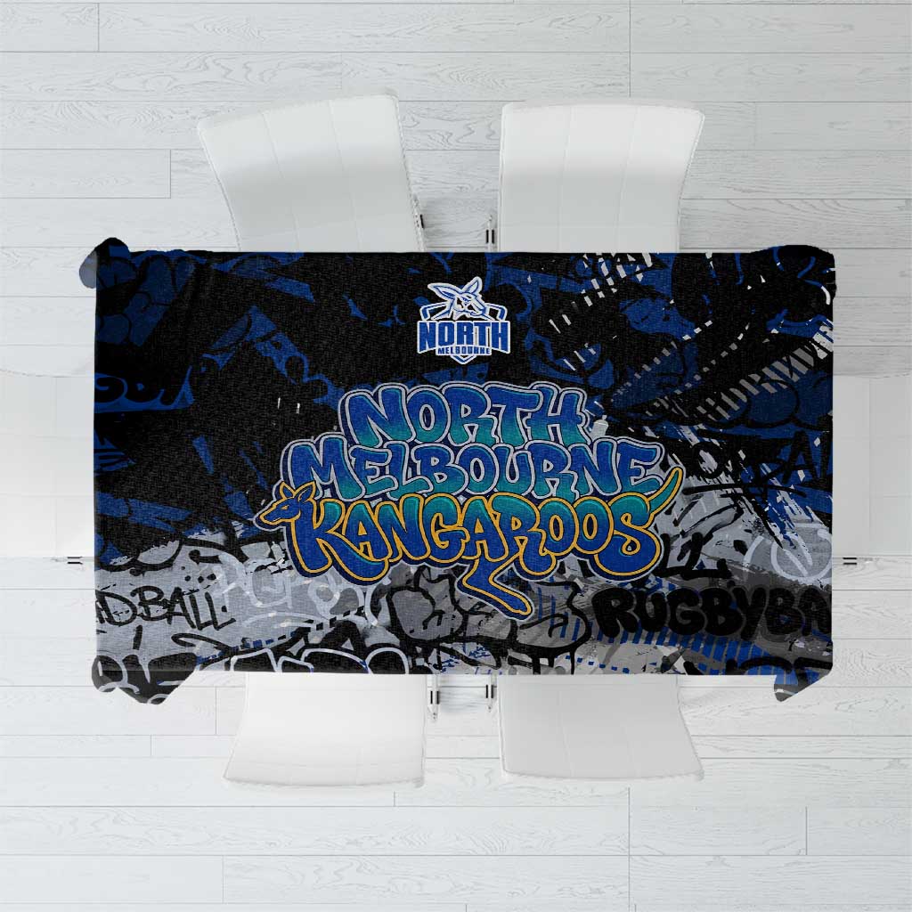North Melbourne Kangaroos Tablecloth Urban Graffiti Street Art - Bold Abstract Spray Paint