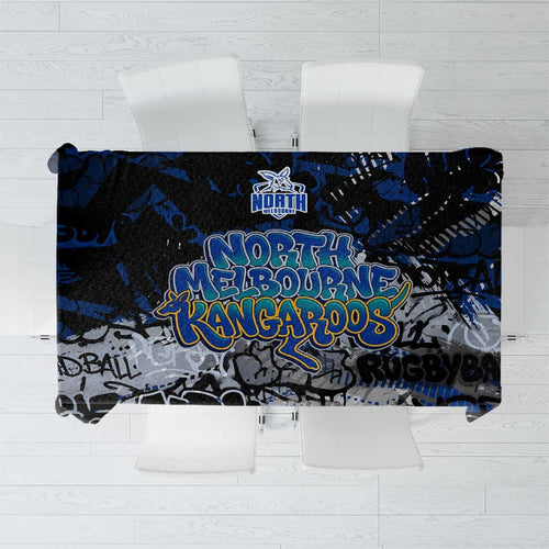 North Melbourne Kangaroos Tablecloth Urban Graffiti Street Art - Bold Abstract Spray Paint