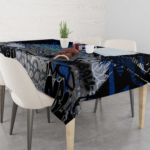 North Melbourne Kangaroos Tablecloth Urban Graffiti Street Art - Bold Abstract Spray Paint