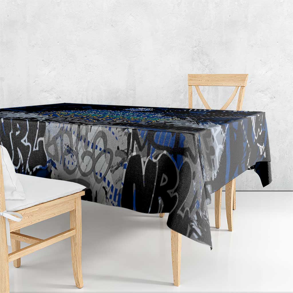 North Melbourne Kangaroos Tablecloth Urban Graffiti Street Art - Bold Abstract Spray Paint