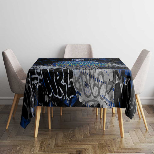 North Melbourne Kangaroos Tablecloth Urban Graffiti Street Art - Bold Abstract Spray Paint