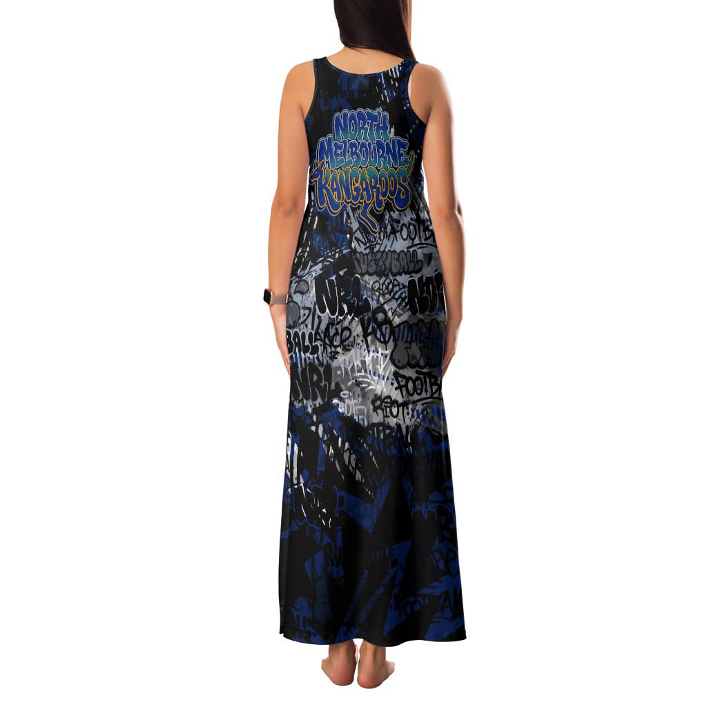 North Melbourne Kangaroos Tank Maxi Dress Urban Graffiti Street Art - Bold Abstract Spray Paint