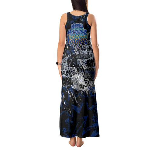 North Melbourne Kangaroos Tank Maxi Dress Urban Graffiti Street Art - Bold Abstract Spray Paint
