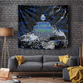North Melbourne Kangaroos Tapestry Urban Graffiti Street Art - Bold Abstract Spray Paint