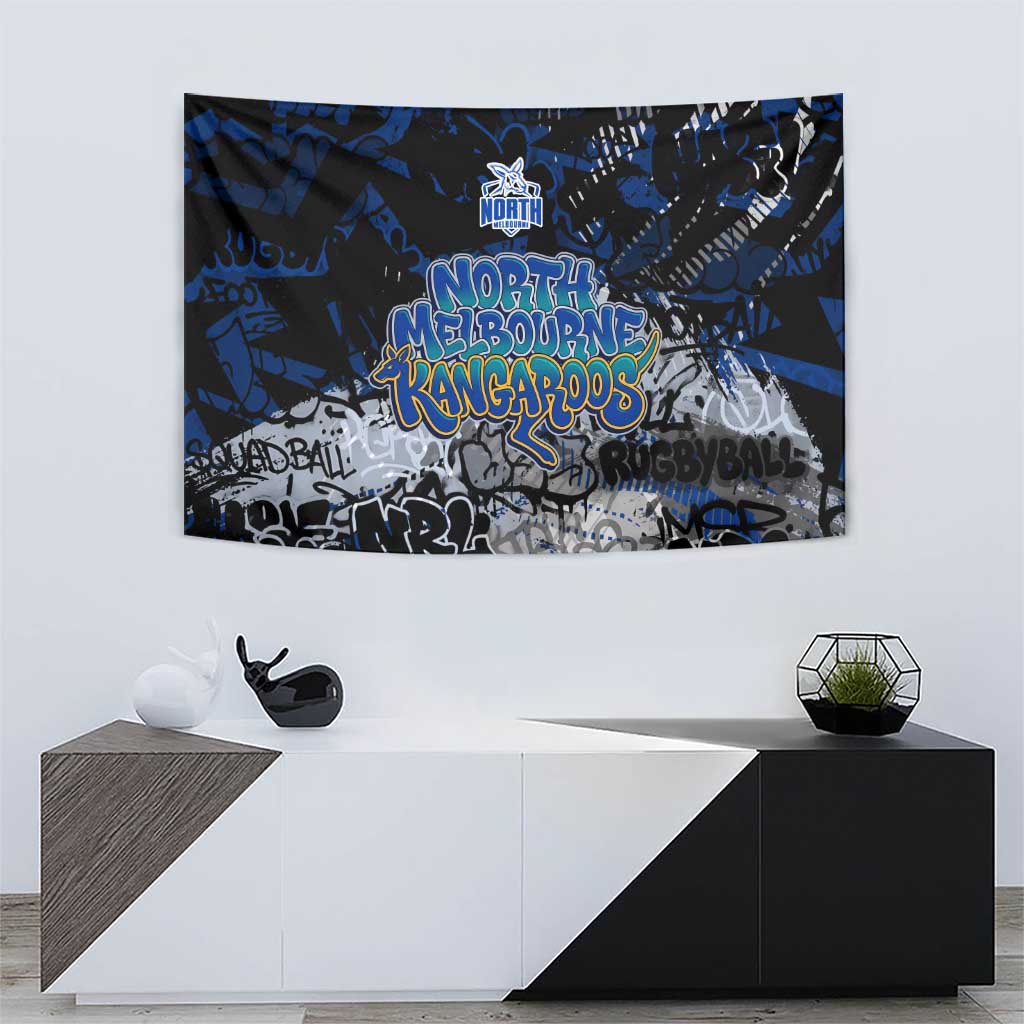 North Melbourne Kangaroos Tapestry Urban Graffiti Street Art - Bold Abstract Spray Paint