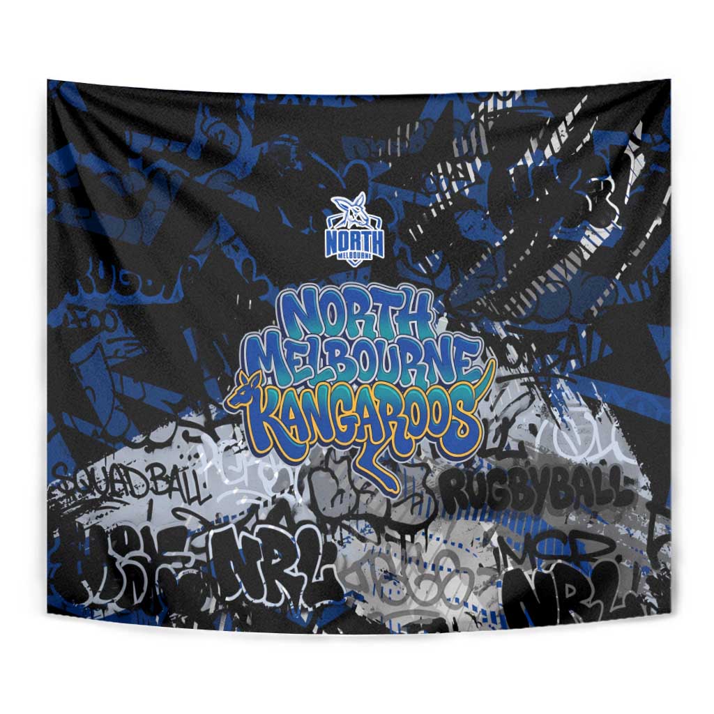 North Melbourne Kangaroos Tapestry Urban Graffiti Street Art - Bold Abstract Spray Paint
