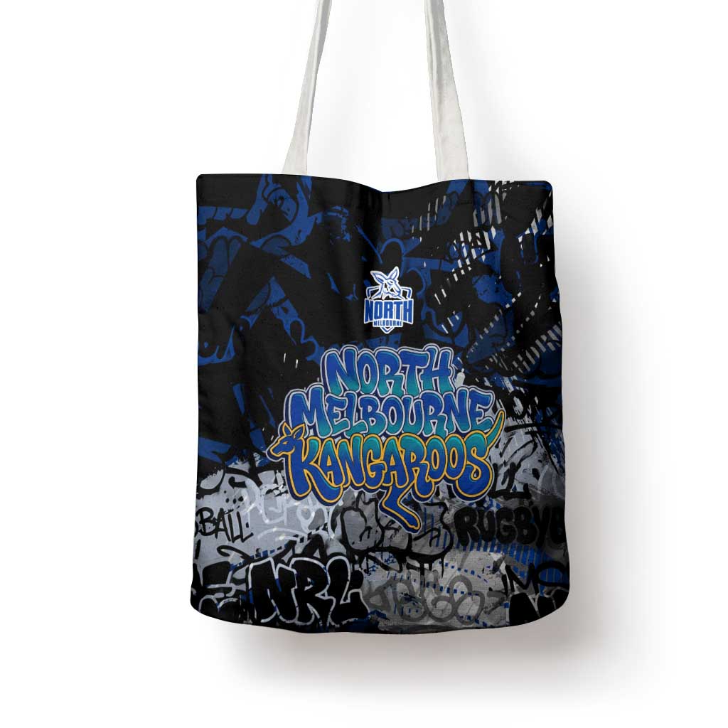 North Melbourne Kangaroos Tote Bag Urban Graffiti Street Art - Bold Abstract Spray Paint