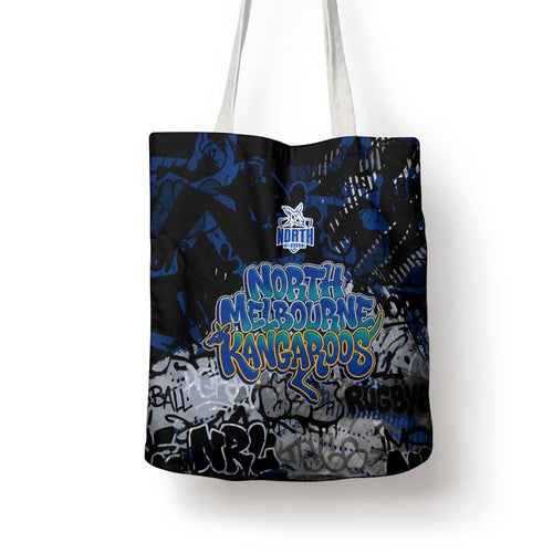 North Melbourne Kangaroos Tote Bag Urban Graffiti Street Art - Bold Abstract Spray Paint