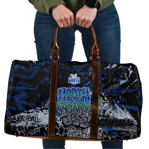 North Melbourne Kangaroos Travel Bag Urban Graffiti Street Art - Bold Abstract Spray Paint