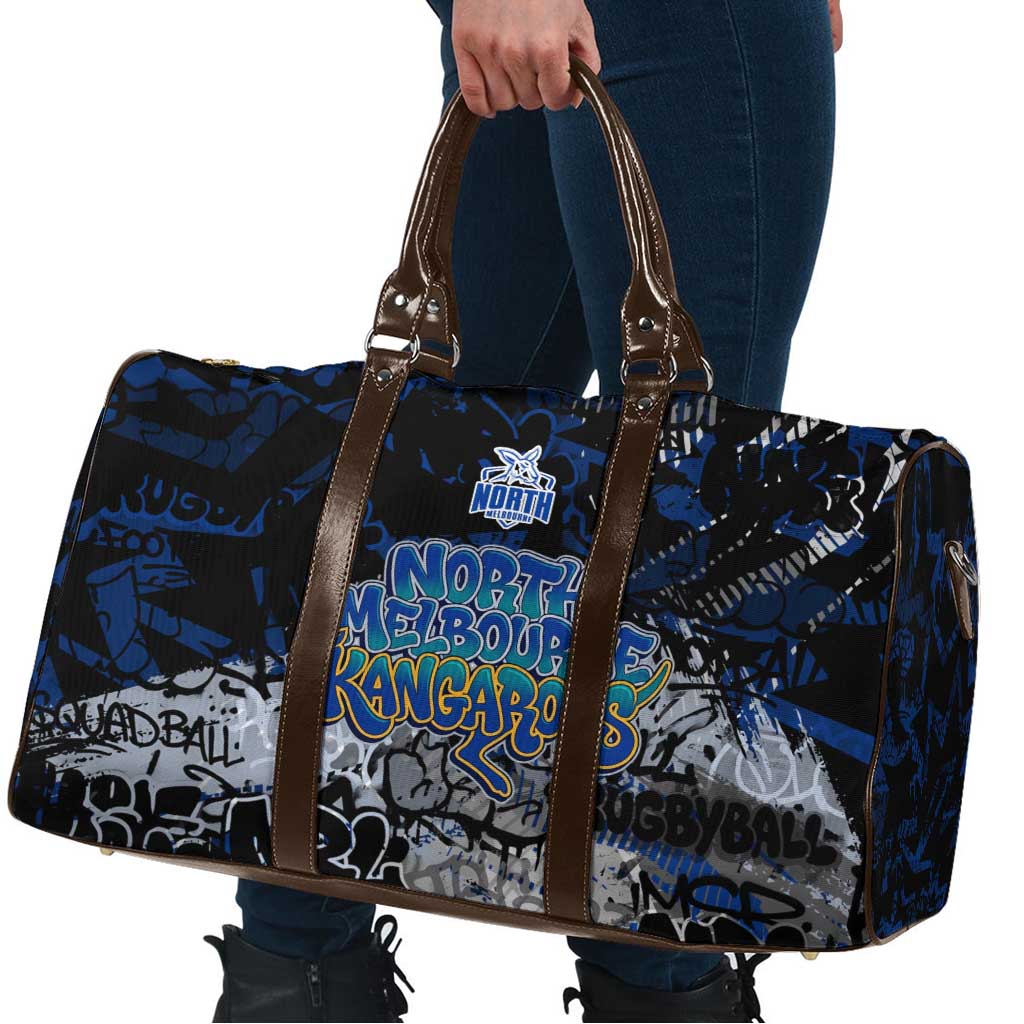 North Melbourne Kangaroos Travel Bag Urban Graffiti Street Art - Bold Abstract Spray Paint
