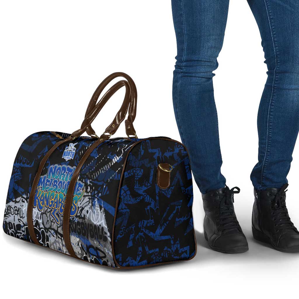 North Melbourne Kangaroos Travel Bag Urban Graffiti Street Art - Bold Abstract Spray Paint