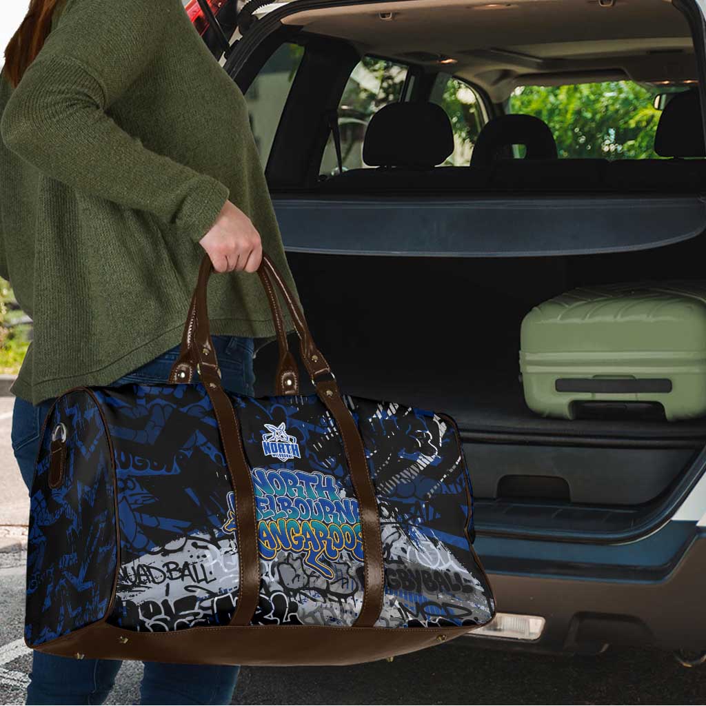 North Melbourne Kangaroos Travel Bag Urban Graffiti Street Art - Bold Abstract Spray Paint