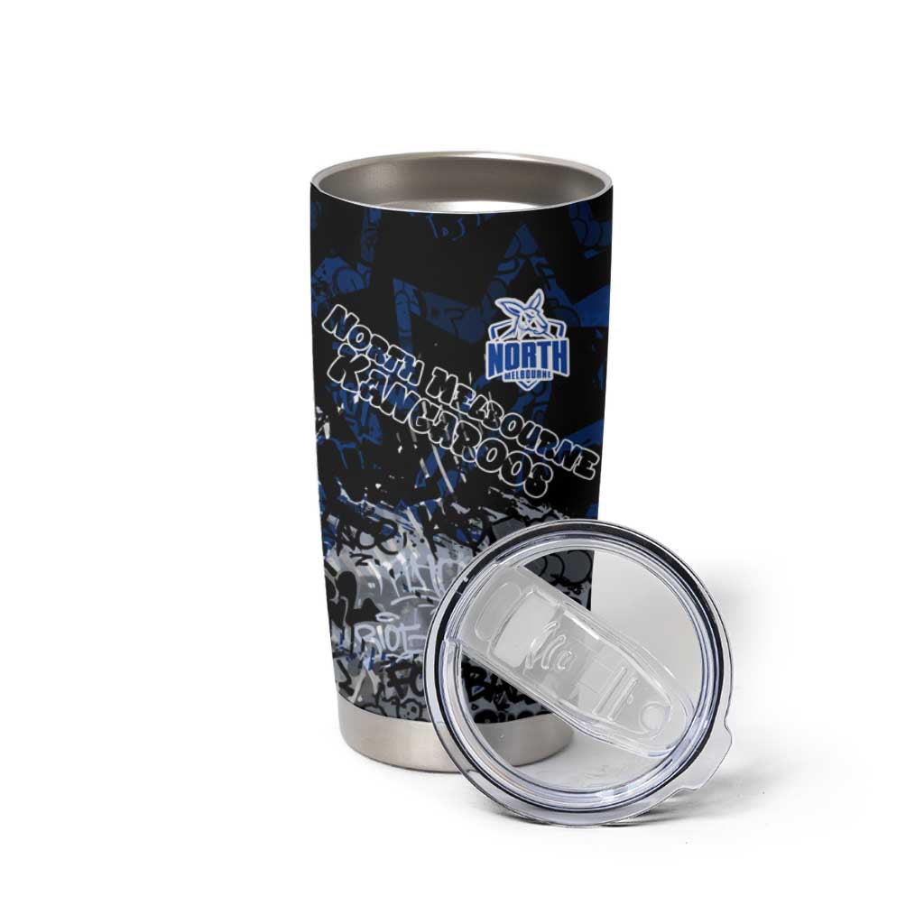 North Melbourne Kangaroos Tumbler Cup Urban Graffiti Street Art - Bold Abstract Spray Paint