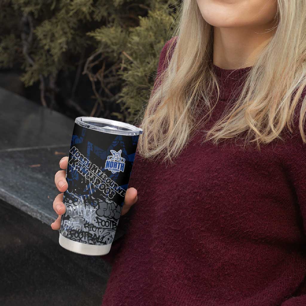 North Melbourne Kangaroos Tumbler Cup Urban Graffiti Street Art - Bold Abstract Spray Paint