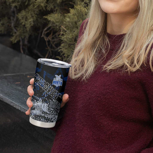 North Melbourne Kangaroos Tumbler Cup Urban Graffiti Street Art - Bold Abstract Spray Paint