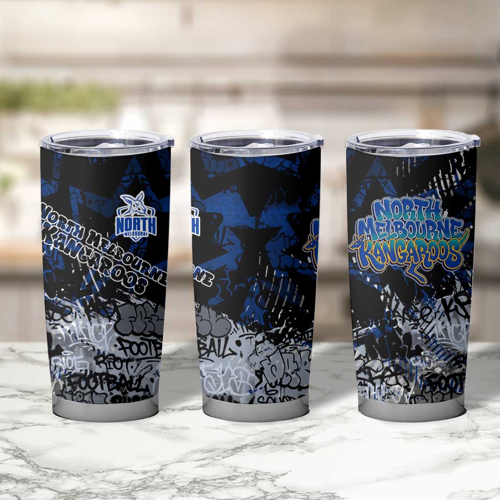 North Melbourne Kangaroos Tumbler Cup Urban Graffiti Street Art - Bold Abstract Spray Paint