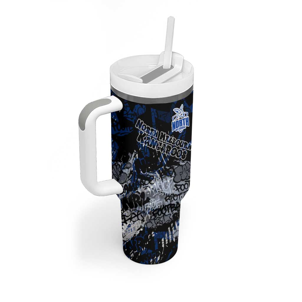 North Melbourne Kangaroos Tumbler With Handle Urban Graffiti Street Art - Bold Abstract Spray Paint