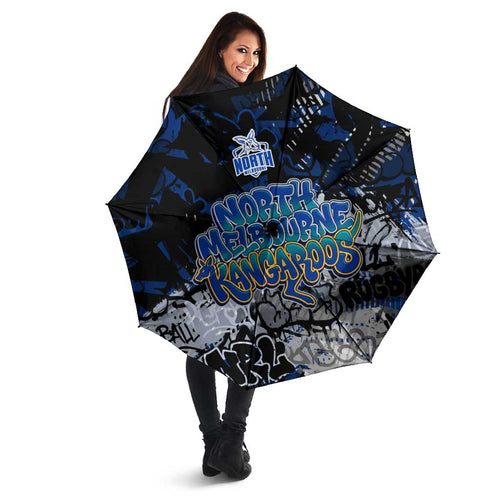 North Melbourne Kangaroos Umbrella Urban Graffiti Street Art - Bold Abstract Spray Paint