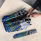 North Melbourne Kangaroos Umbrella Urban Graffiti Street Art - Bold Abstract Spray Paint