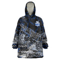 North Melbourne Kangaroos Wearable Blanket Hoodie Urban Graffiti Street Art - Bold Abstract Spray Paint