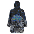 North Melbourne Kangaroos Wearable Blanket Hoodie Urban Graffiti Street Art - Bold Abstract Spray Paint
