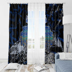 North Melbourne Kangaroos Window Curtain Urban Graffiti Street Art - Bold Abstract Spray Paint