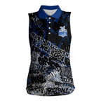 North Melbourne Kangaroos Women Sleeveless Polo Shirt Urban Graffiti Street Art - Bold Abstract Spray Paint