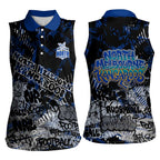 North Melbourne Kangaroos Women Sleeveless Polo Shirt Urban Graffiti Street Art - Bold Abstract Spray Paint