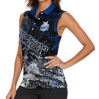 North Melbourne Kangaroos Women Sleeveless Polo Shirt Urban Graffiti Street Art - Bold Abstract Spray Paint