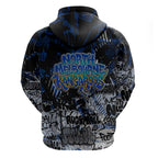 North Melbourne Kangaroos Zip Hoodie Urban Graffiti Street Art - Bold Abstract Spray Paint