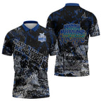 North Melbourne Kangaroos Zipper Polo Shirt Urban Graffiti Street Art - Bold Abstract Spray Paint